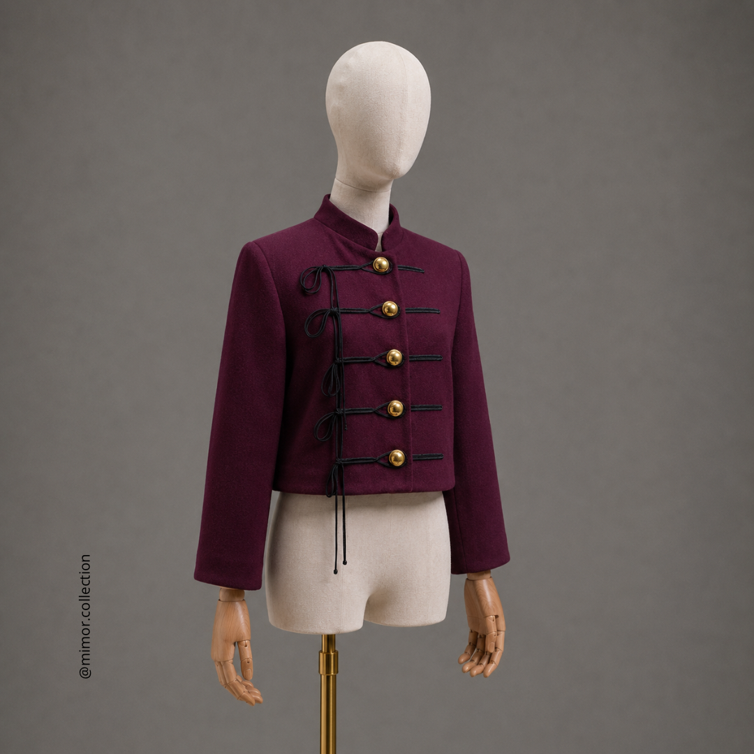 Chaqueta Shān, Borgoña/Negro_2