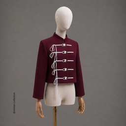 Chaqueta Shān, Borgoña/Blanco