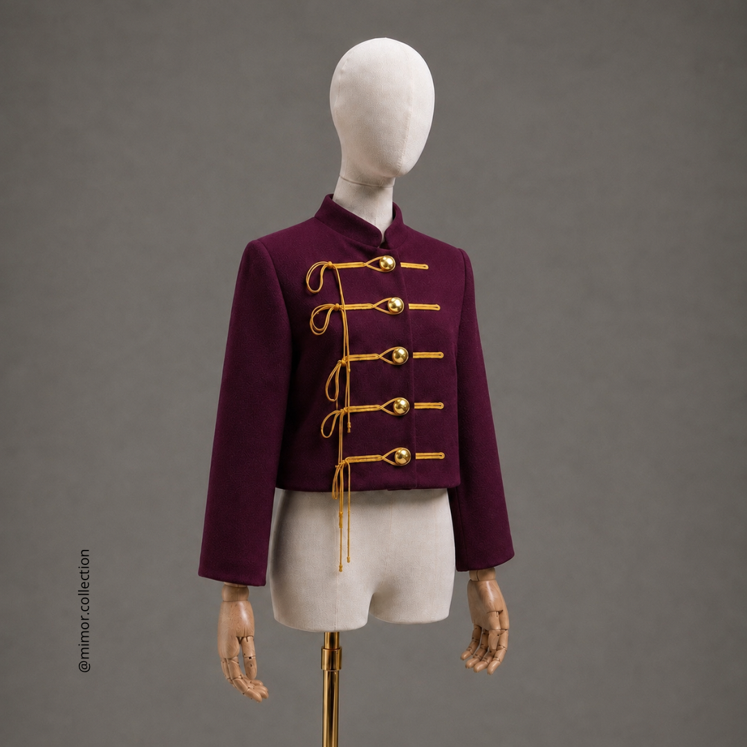 Chaqueta Shān, Borgoña/Dorado_2