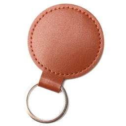 PORTE CLÉ ROND MARRON