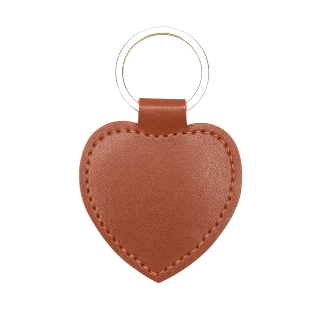 PORTE CLÉ COEUR MARRON 