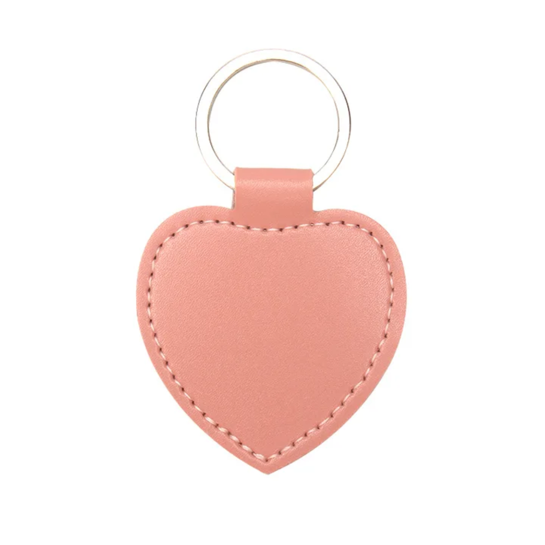 PORTE CLÉ COEUR ROSE