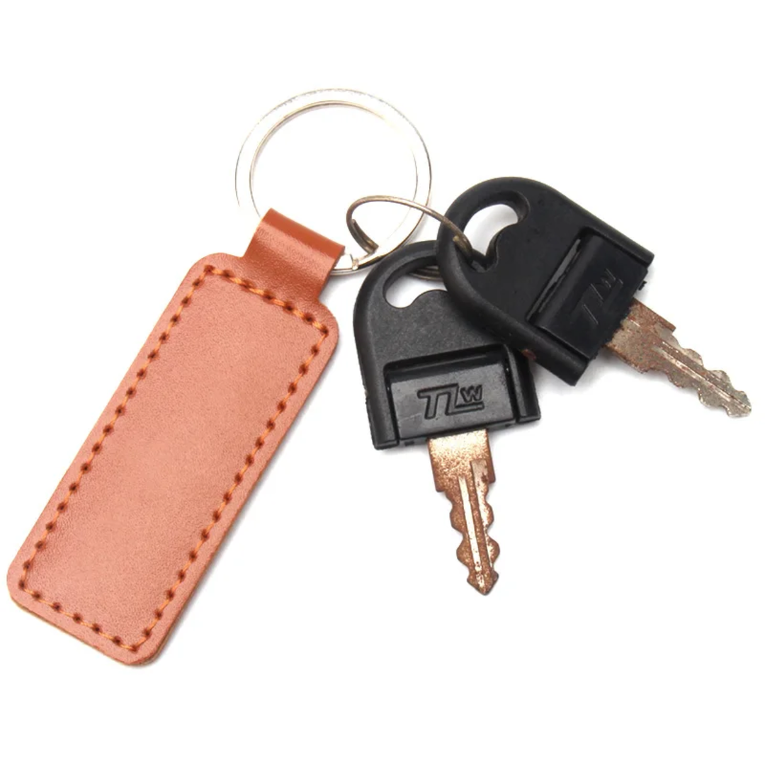 PORTE CLÉ CARRÉ ROSE