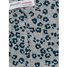 Minoti Girls Leggings | Grey Leopard  