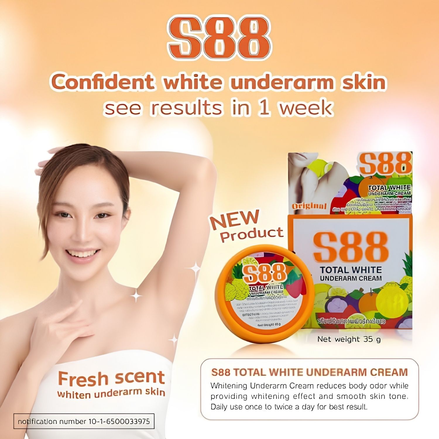 S88 - Total White Underarm Cream 35g | Wholesale Bath & Body Care Singapore_1