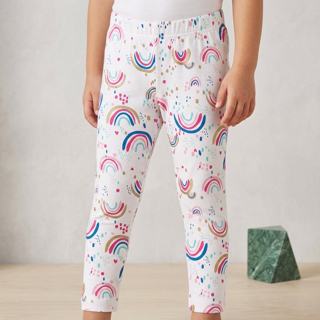 Minoti White Rainbow Leggings _2