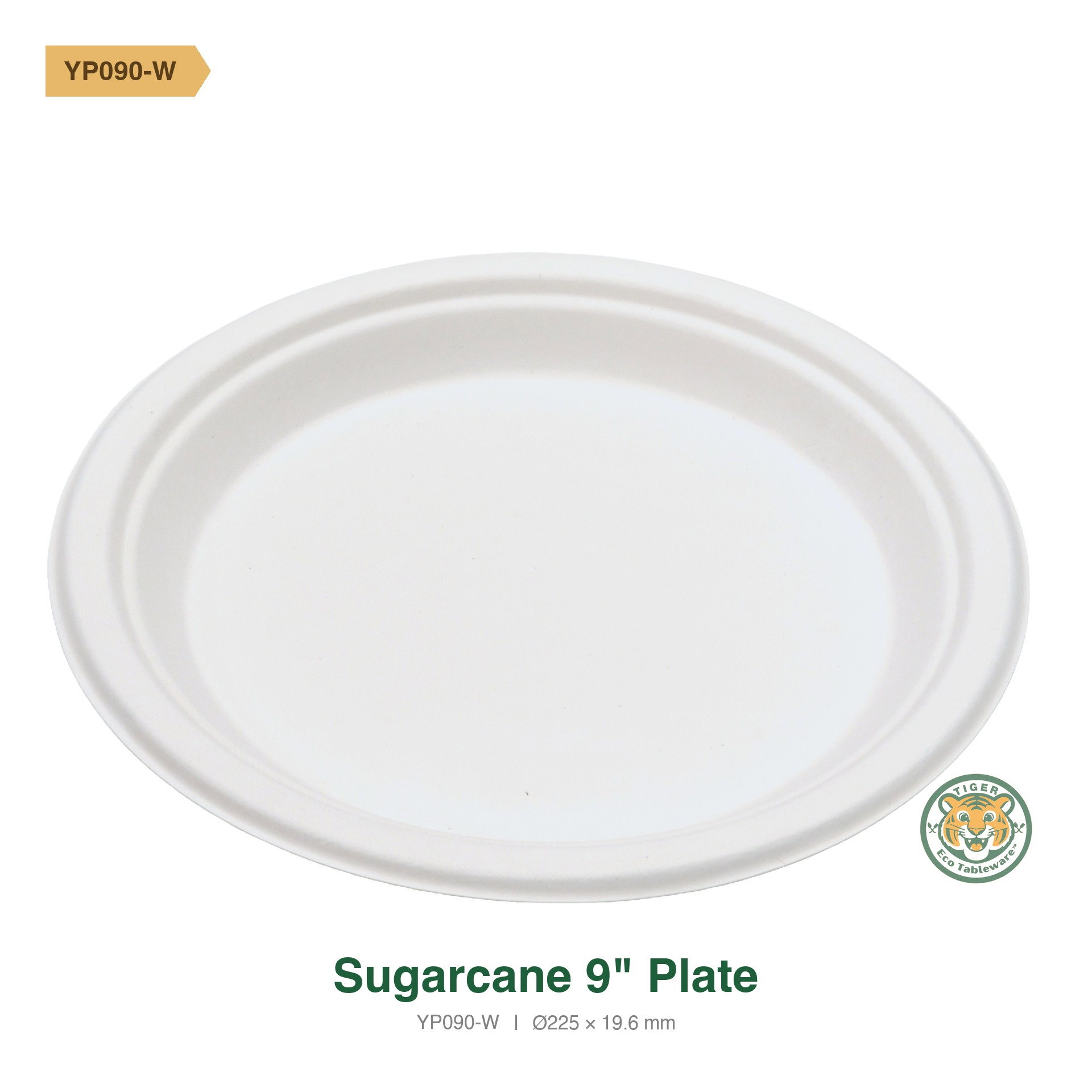 Bagasse 9" Plate / White (RM0.2528/pc)_0