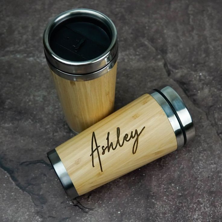 Wooden bamboo cups