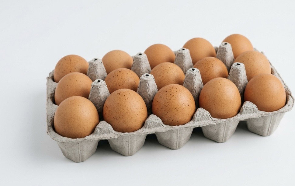 Half crate of eggs 