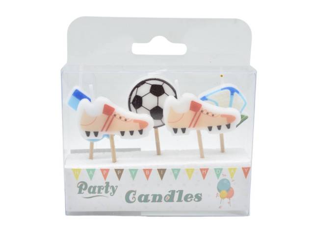 VELAS DE CUMPLEAÑOS FUTBOL X5