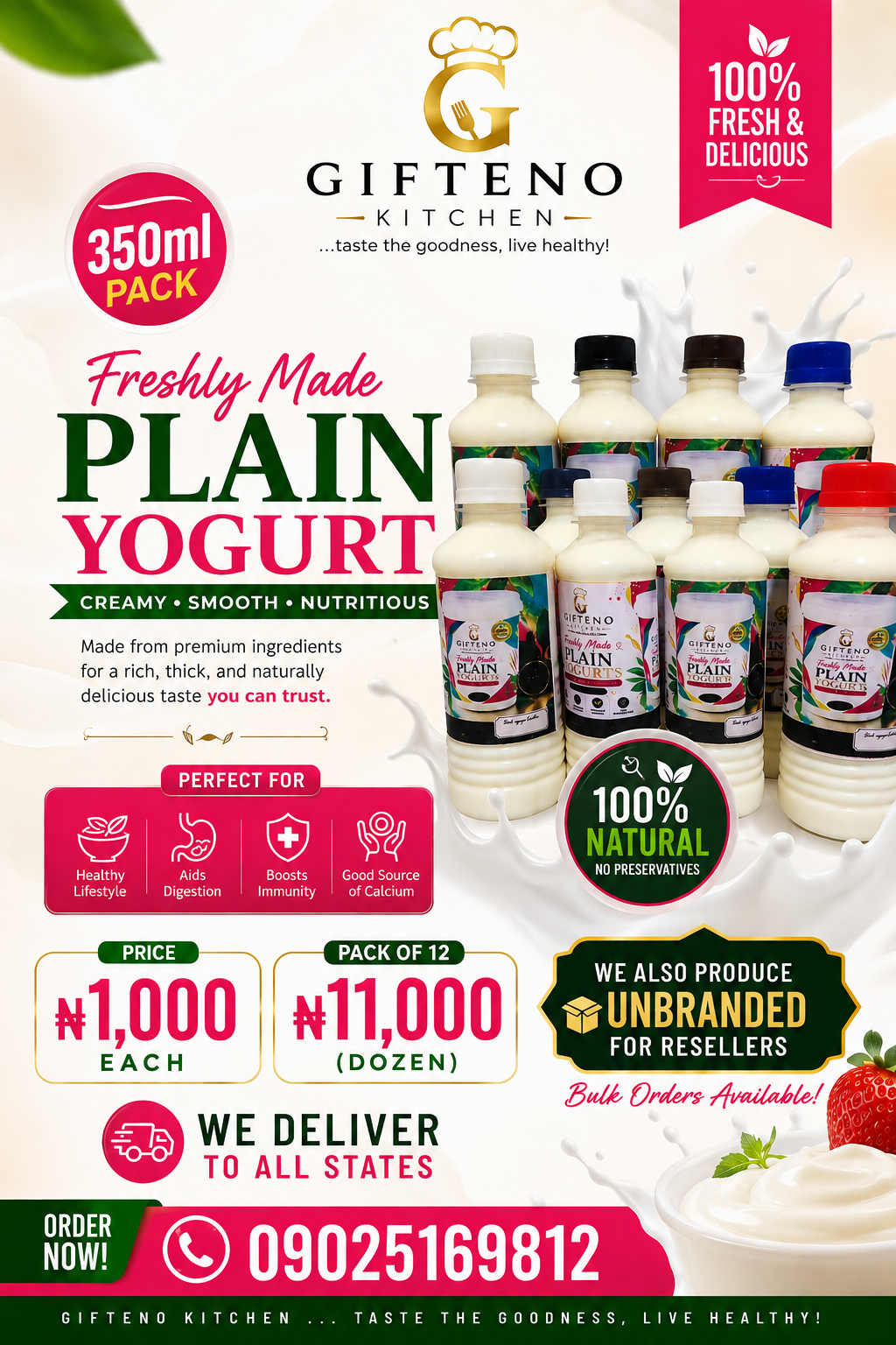 FRESHLY MADE YOGHURT 