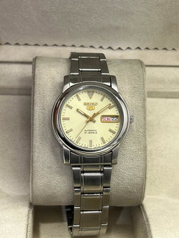 Seiko 5 "Cream Dial with Gold Accents"