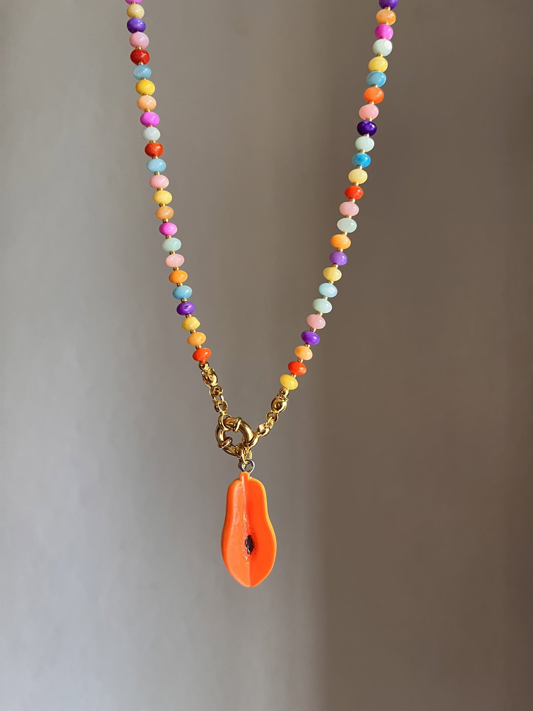 Papaya Necklace 🧡🌈