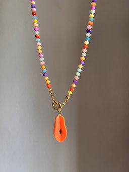 Papaya Necklace 🧡🌈