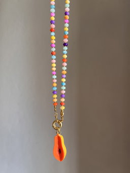 Papaya Necklace 🧡🌈