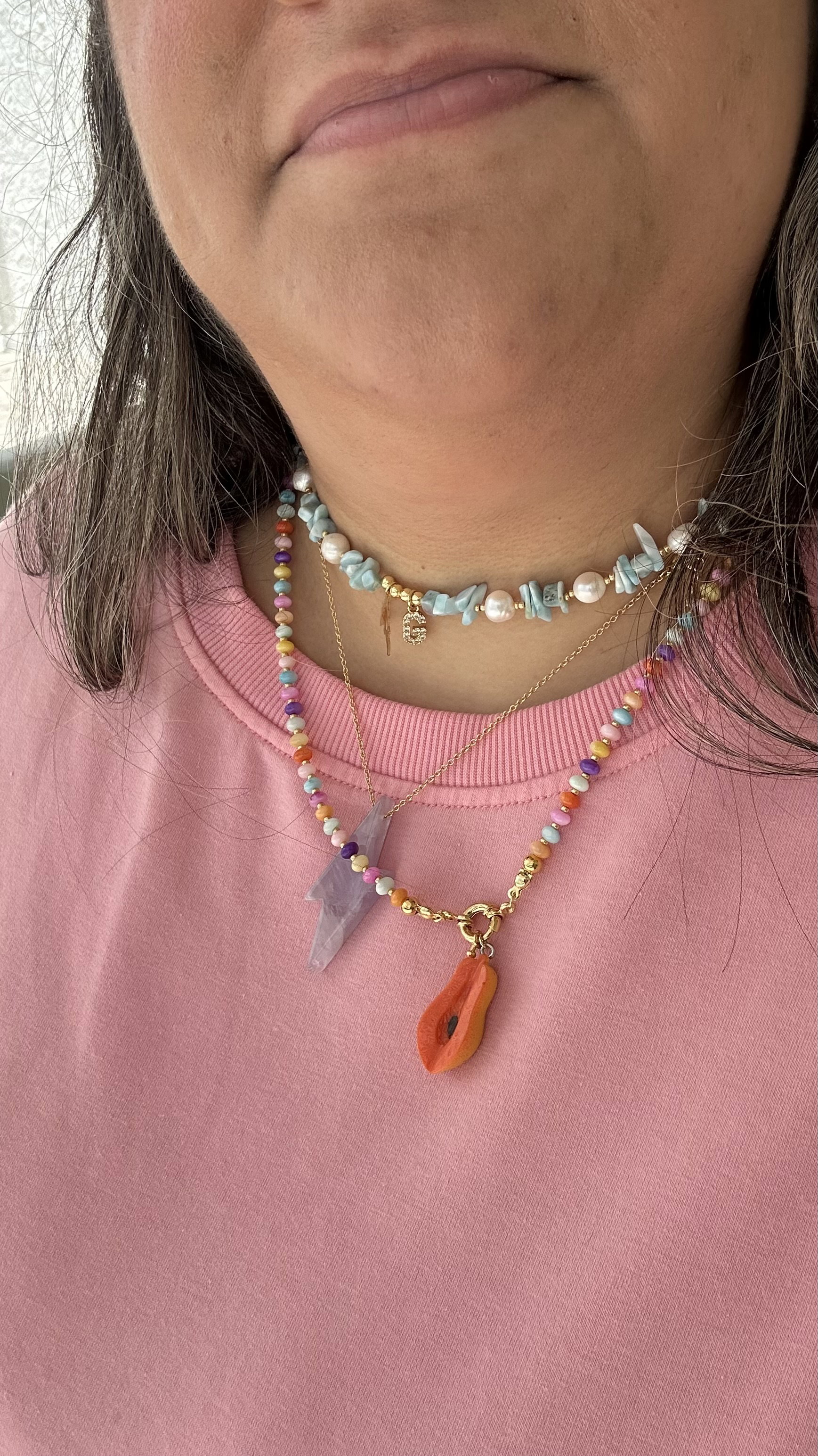 Papaya Necklace 🧡🌈_3