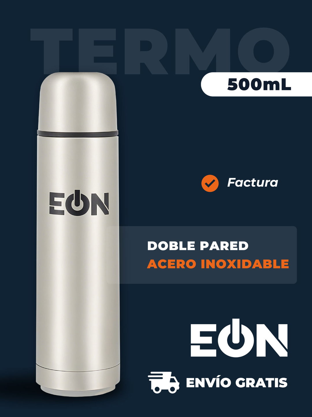 *🔹Termo 500 L, Acero Inoxidable Marca EÒN*  - Precio Princ- Factura