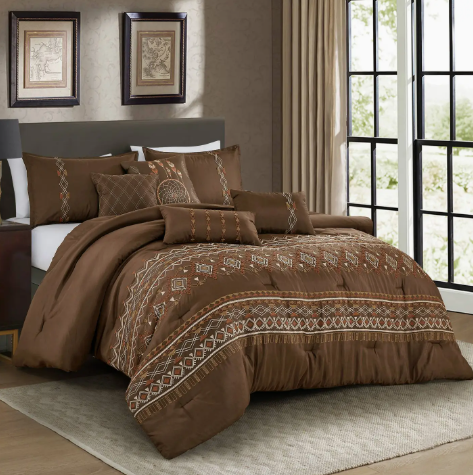 Esca 7 Pieces Embroidery Comforter Set_0