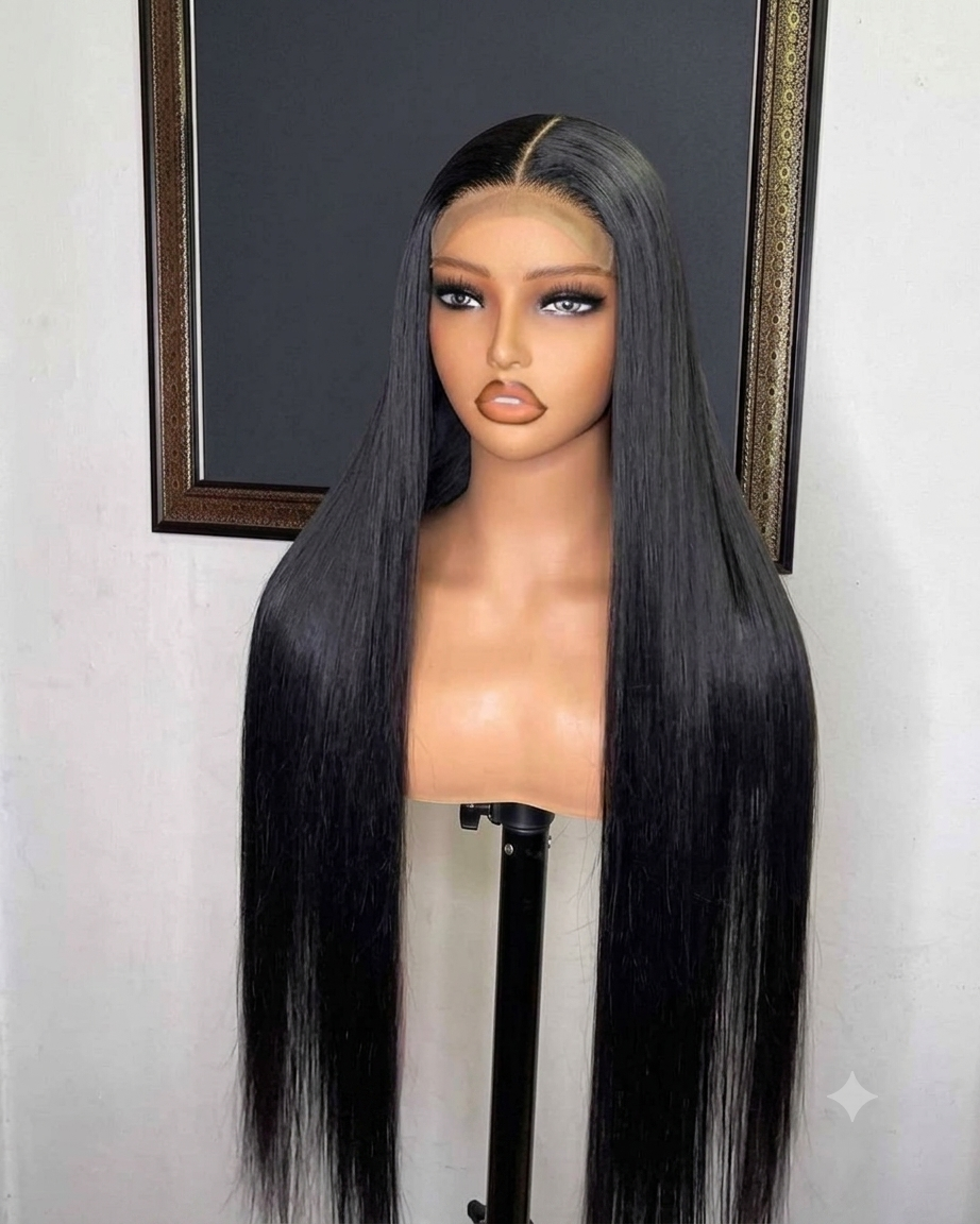 Human hair blend 4×4 wig