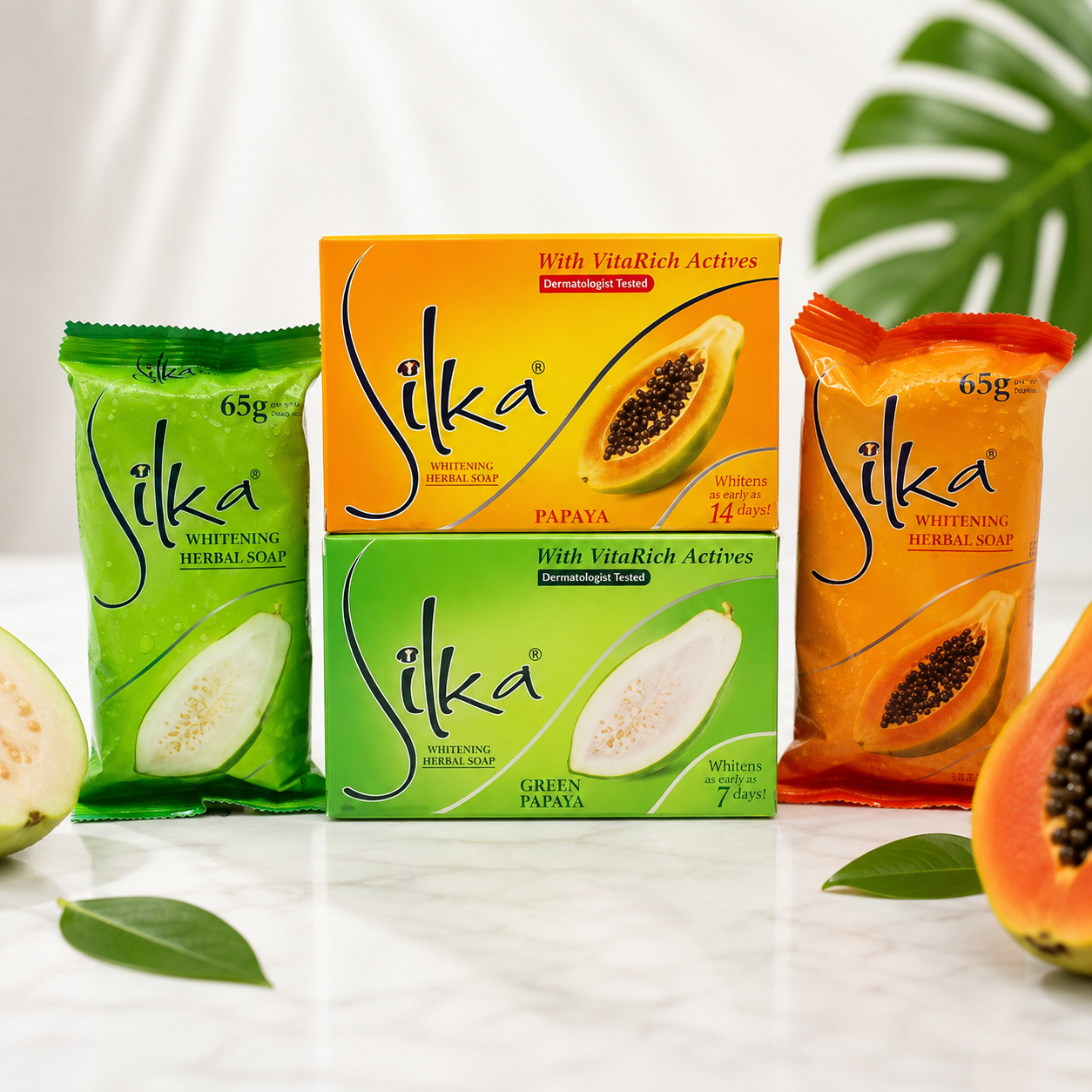 Silka Papaya Whitening Herbal Soap_0