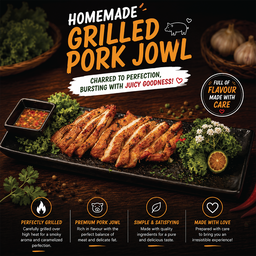 Homemade Grilled Pork Jowl