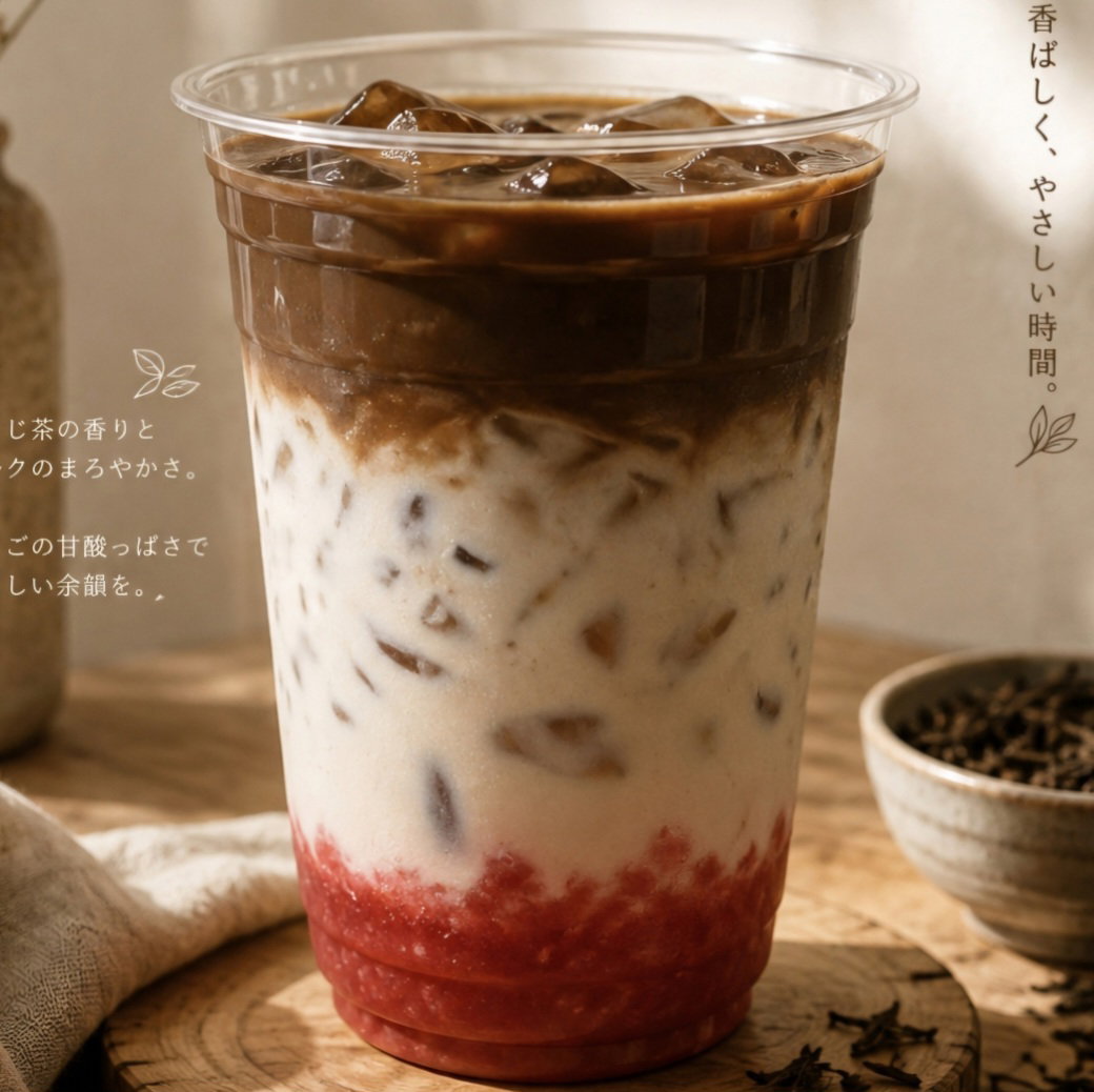 H3 Iced Hojicha Strawberry Fields