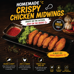 Homemade Crispy Chicken Midwings