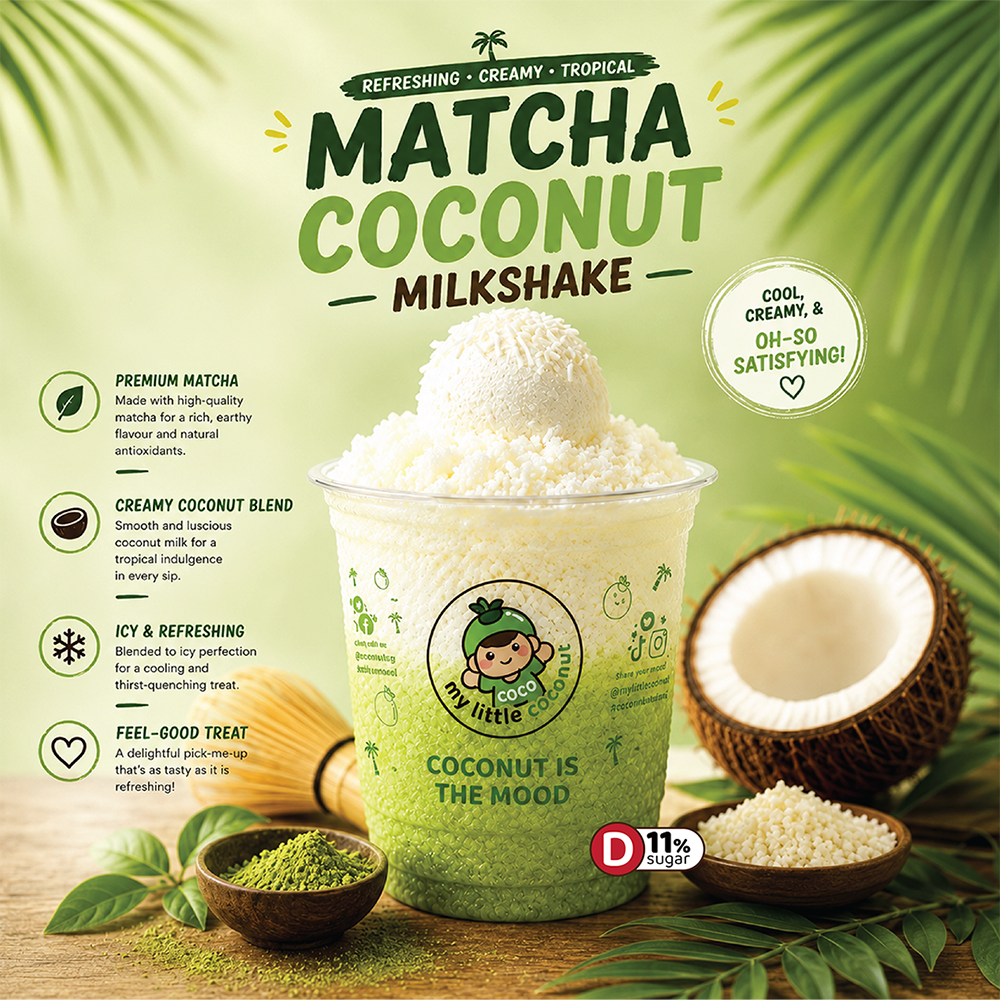 Matcha Coconut Milkshake