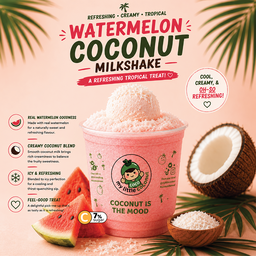 Watermelon Coconut Milkshake