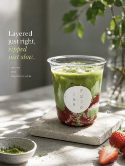 Iced Strawberry Matcha Latte 