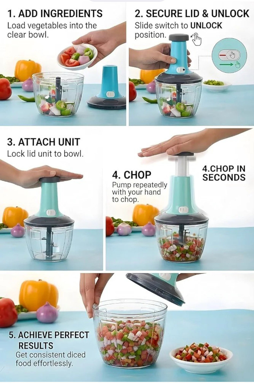 Hand Press Vegetable Chopper_3