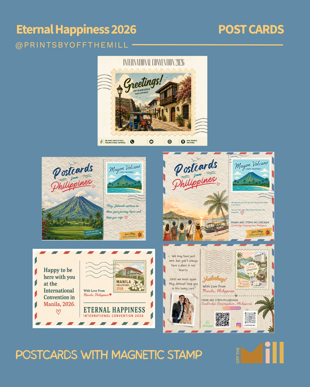 Convention Souvenir Postcard & Magnetic Stamp_0