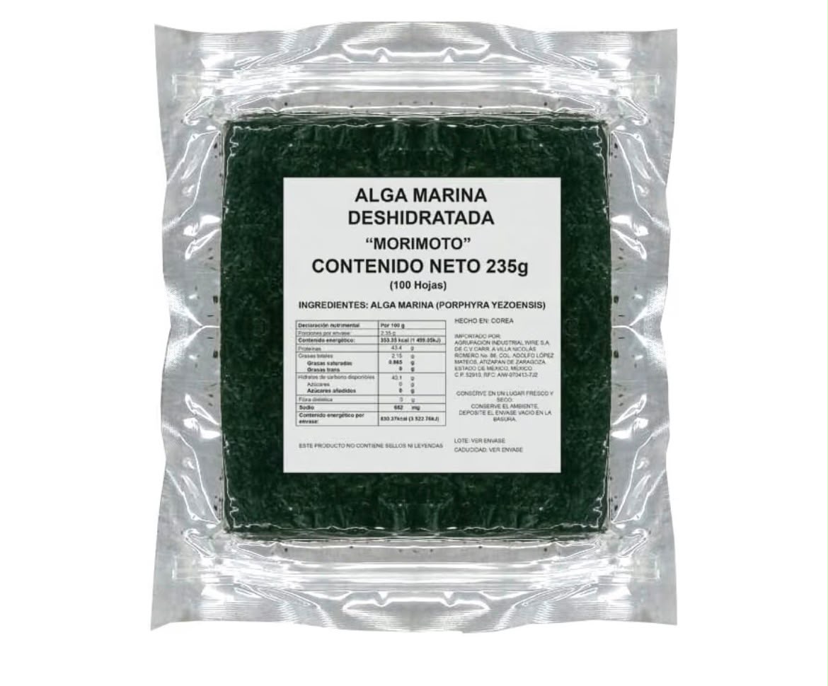 Alga Nori paq 100 pzas_0