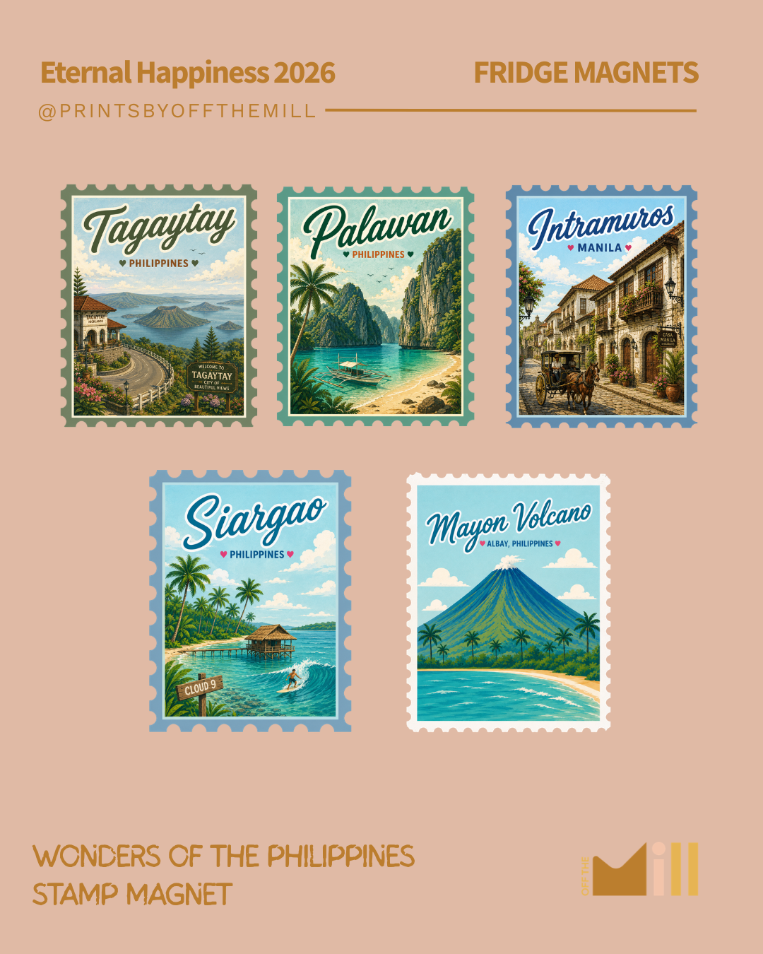 Wonders of the Philippines - Stamp Magnet 