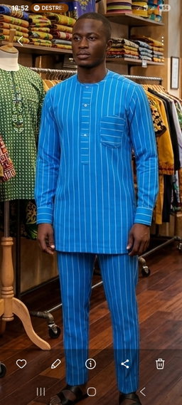 tunique « Bleu Azur Imperial »  TAMK001