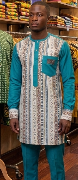 Tunique« Turquoise & Prestige Géométrique » TAMK002