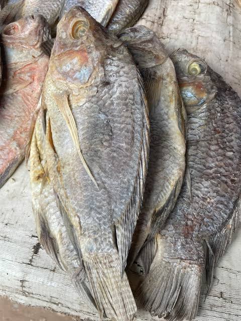 Dry fish , salt fish and Tilapia