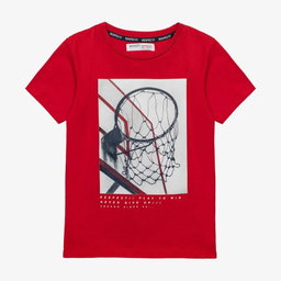 Minoti Boys Graphic T-Shirt Red Nets
