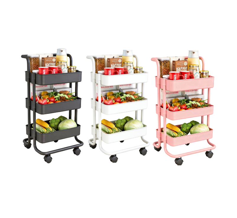 10500052 - 3 LAYER PLASTIC CART W/ HANDLE