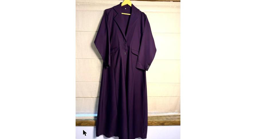 Liara Plum Blazer Abaya_0