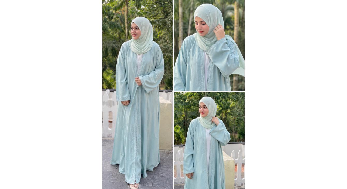 Liara Plain Colour Abaya_0