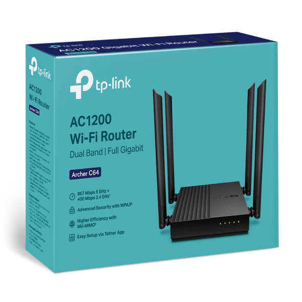 TP-Link Archer C64 AC1200 Wireless MU-MIMO Wifi Router_0