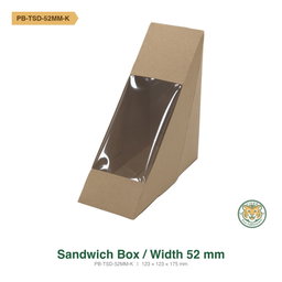 Paper Sandwich Box / Width 52mm (RM0.3644/pc)