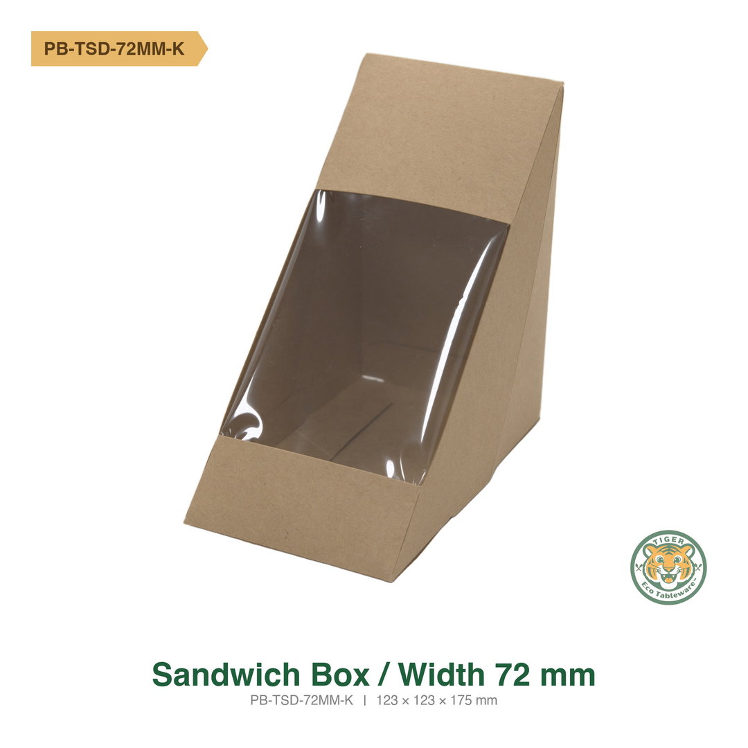 Paper Sandwich Box / Width 72mm (RM0.3971/pc)