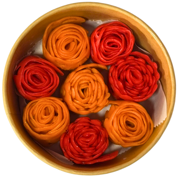 Roti Kirai Blooms & Chicken Curry