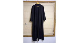 Liara Black Open-Front Kimono Abaya