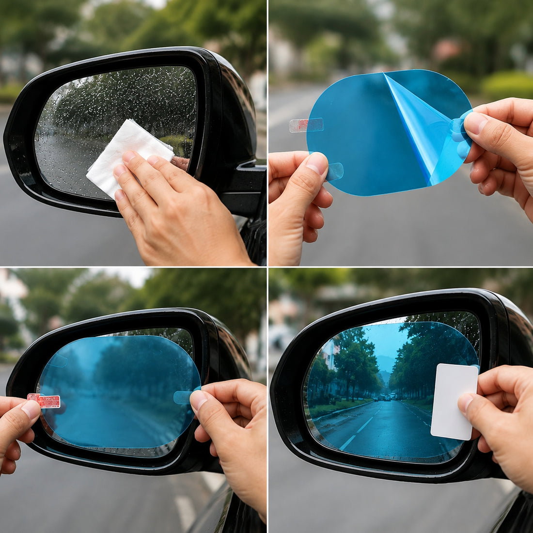 Car Mirror Anti Fog Film – Waterproof Clear Rearview & Side Mirror_0