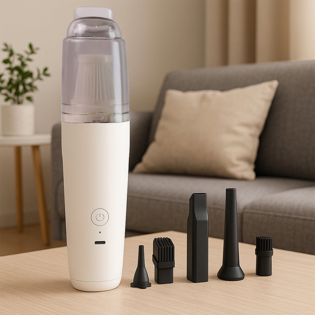 Mini Handheld Vacuum Cleaner – Cordless Rechargeable with 5 Nozzles_0