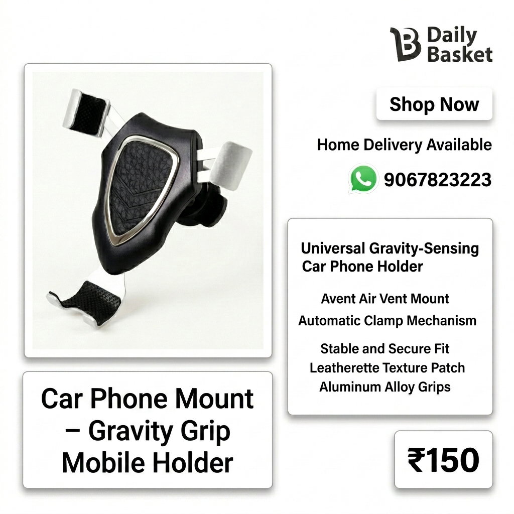 Car Phone Mount – Gravity Grip Mobile Holder | Velvet Wheels_2