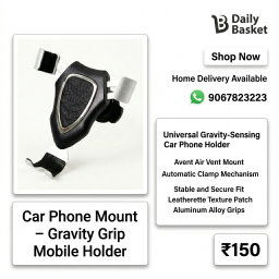 Car Phone Mount – Gravity Grip Mobile Holder | Velvet Wheels